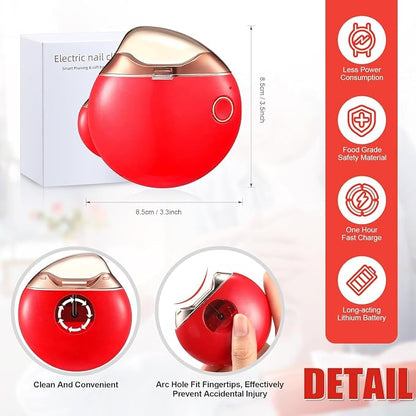 Portable Electric Nail Clipper Trim, Smooth & Groom Your Nails Effortlessly!